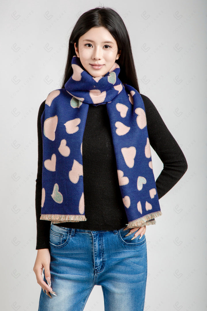 HEART PATTERN SCARF SCARVES