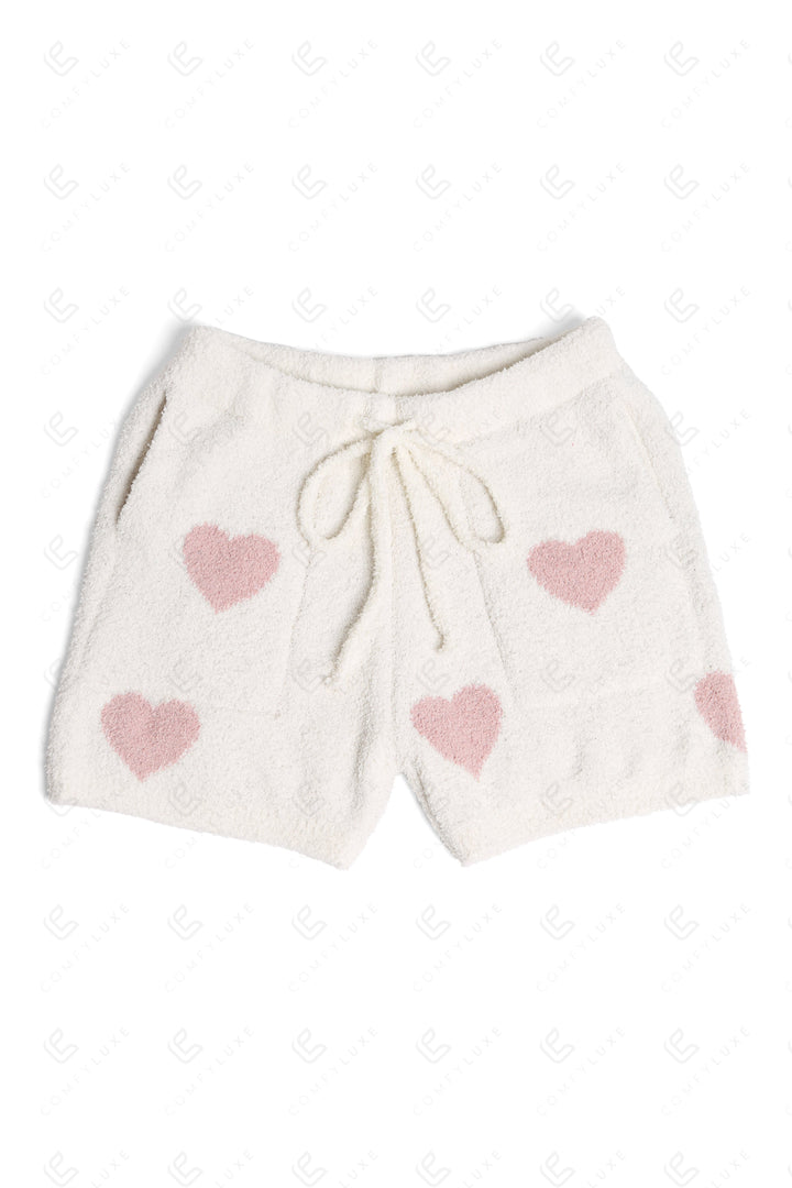 HEART PATTERN SHORTS PINK / M/L APPAREL