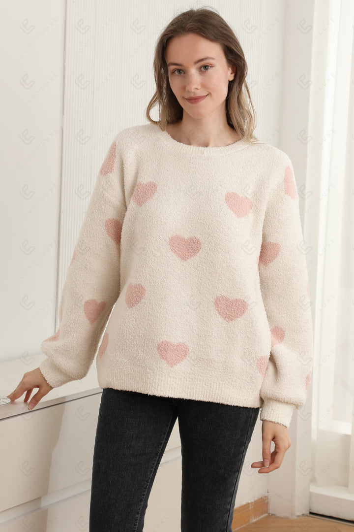 HEART PATTERN SWEATER APPAREL