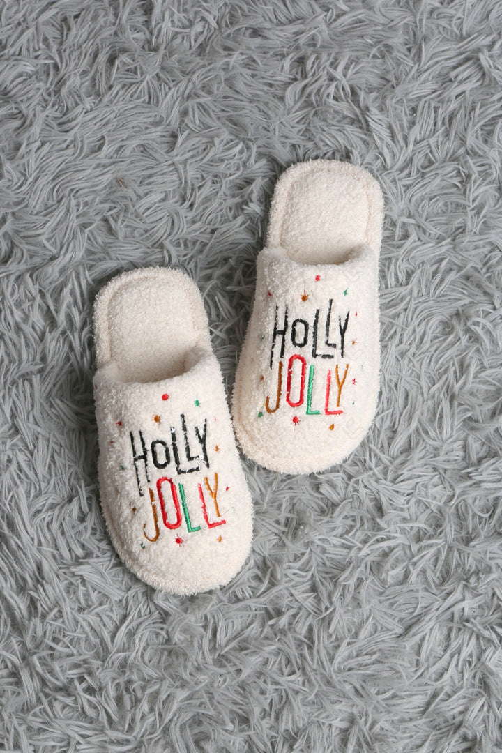 HOHOHO CHRISTMAS PATTERN SLIPPERS 03 / M/L SLIPPERS/SLIDES
