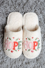 Load image into Gallery viewer, HOPE &amp; HEARTS PATTERN SLIPPERS SLIPPERS/SLIDES
