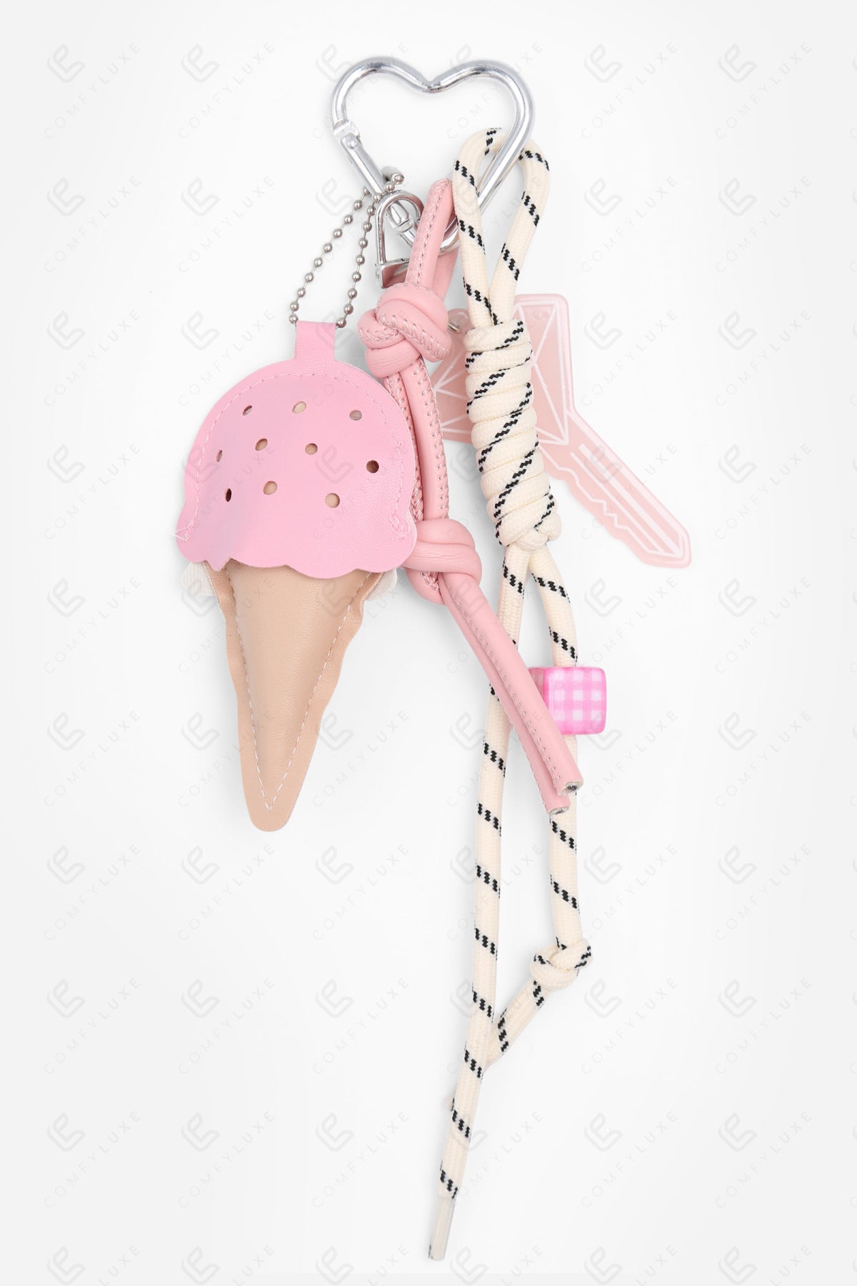 ICE CREAM KEYCHAIN/BAG CHARM PINK KEYCHAINS