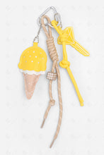 Load image into Gallery viewer, ICE CREAM KEYCHAIN/BAG CHARM YELLOW KEYCHAINS
