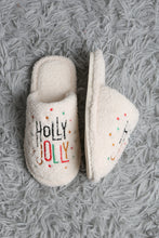 Load image into Gallery viewer, JOY &amp; ORNAMENT CHRISTMAS PATTERN SLIPPERS SLIPPERS/SLIDES

