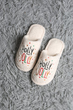 Load image into Gallery viewer, JOY &amp; ORNAMENT CHRISTMAS PATTERN SLIPPERS SLIPPERS/SLIDES
