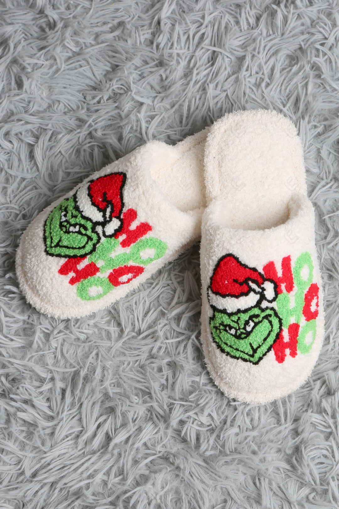 JOY &amp; ORNAMENT CHRISTMAS PATTERN SLIPPERS SLIPPERS/SLIDES