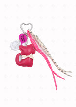 Load image into Gallery viewer, KITTEN KEYCHAIN/BAG CHARM FUCHSIA KEYCHAINS
