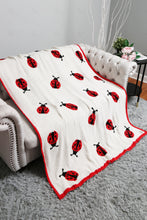Load image into Gallery viewer, LADYBUG PATTERN THROW BLANKET RED THROW BLANKETS
