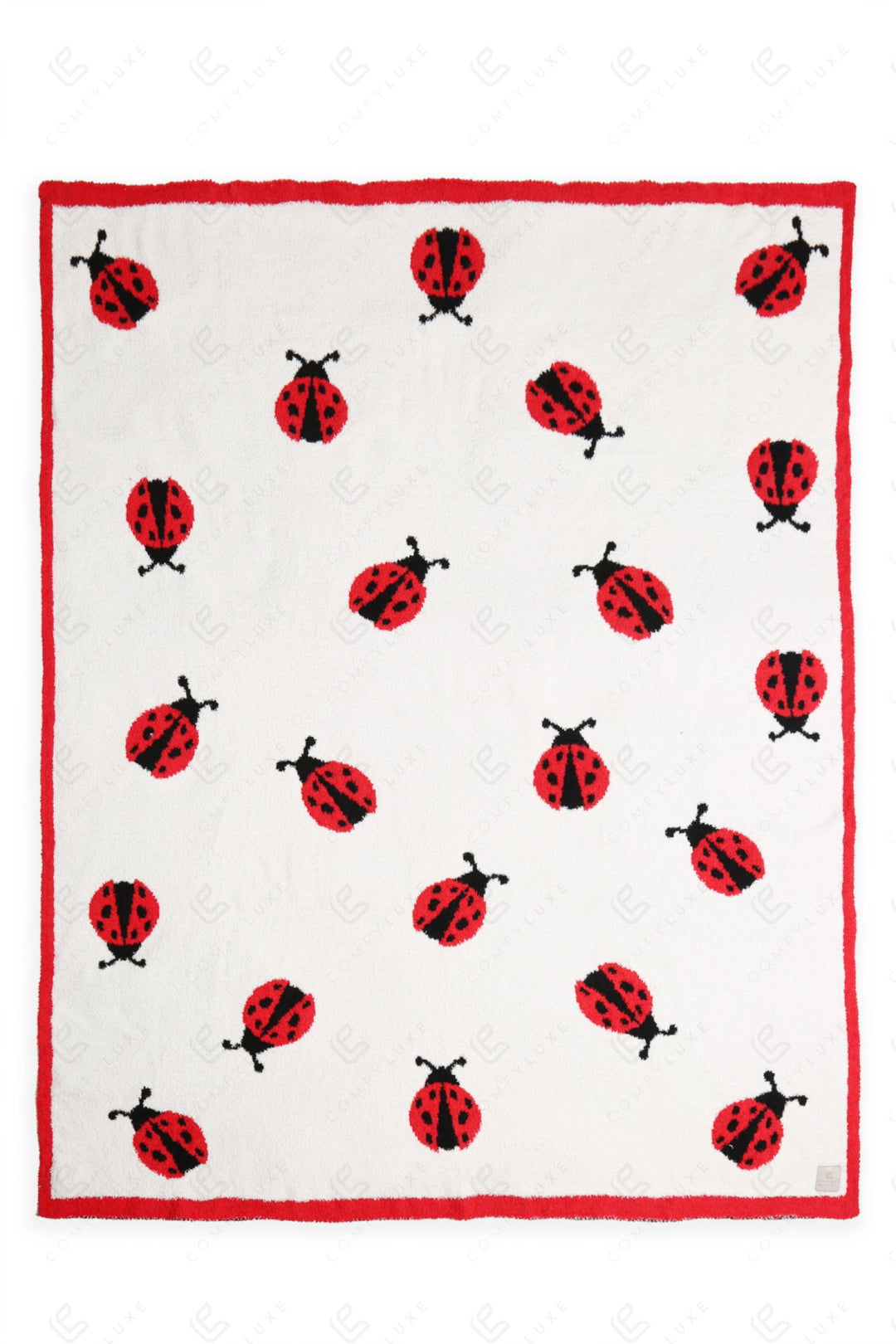 LADYBUG PATTERN THROW BLANKET RED THROW BLANKETS