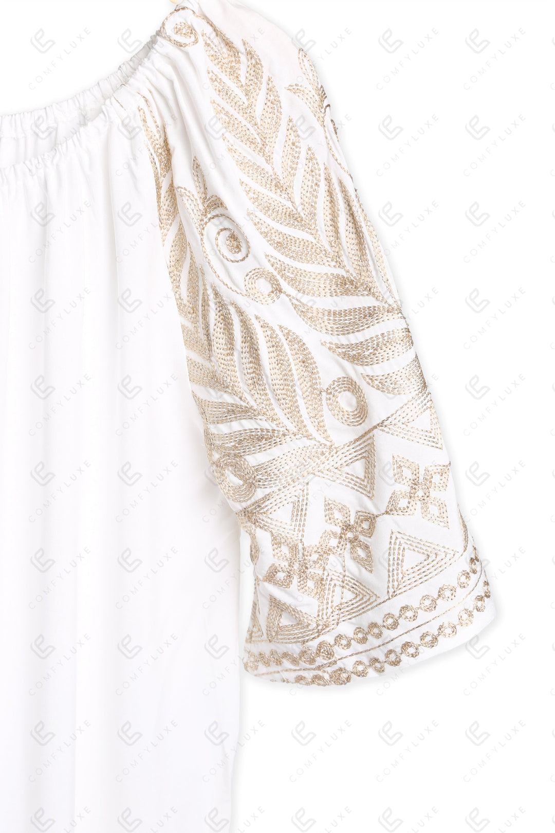 LEAF PATTERN COVER-UP DRESS APPAREL
