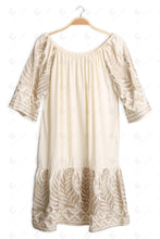 Load image into Gallery viewer, LEAF PATTERN EMBROIDERED COVER-UP DRESS APPAREL

