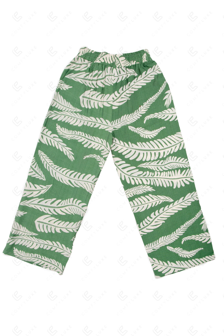 LEAF PATTERN PANTS APPAREL