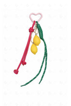 Load image into Gallery viewer, LEMON KEYCHAIN/BAG CHARM FUCHSIA KEYCHAINS
