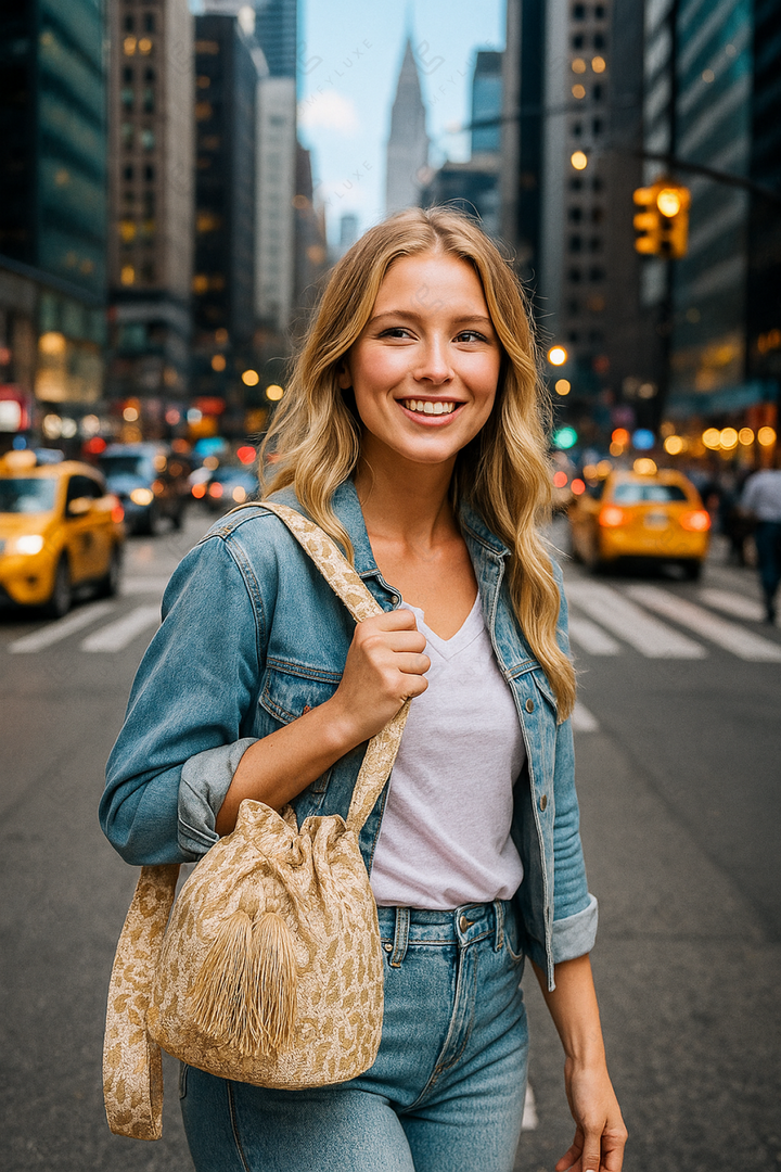 LEOPARD PATTERN CROSSBODY BUCKET BAG BAGS