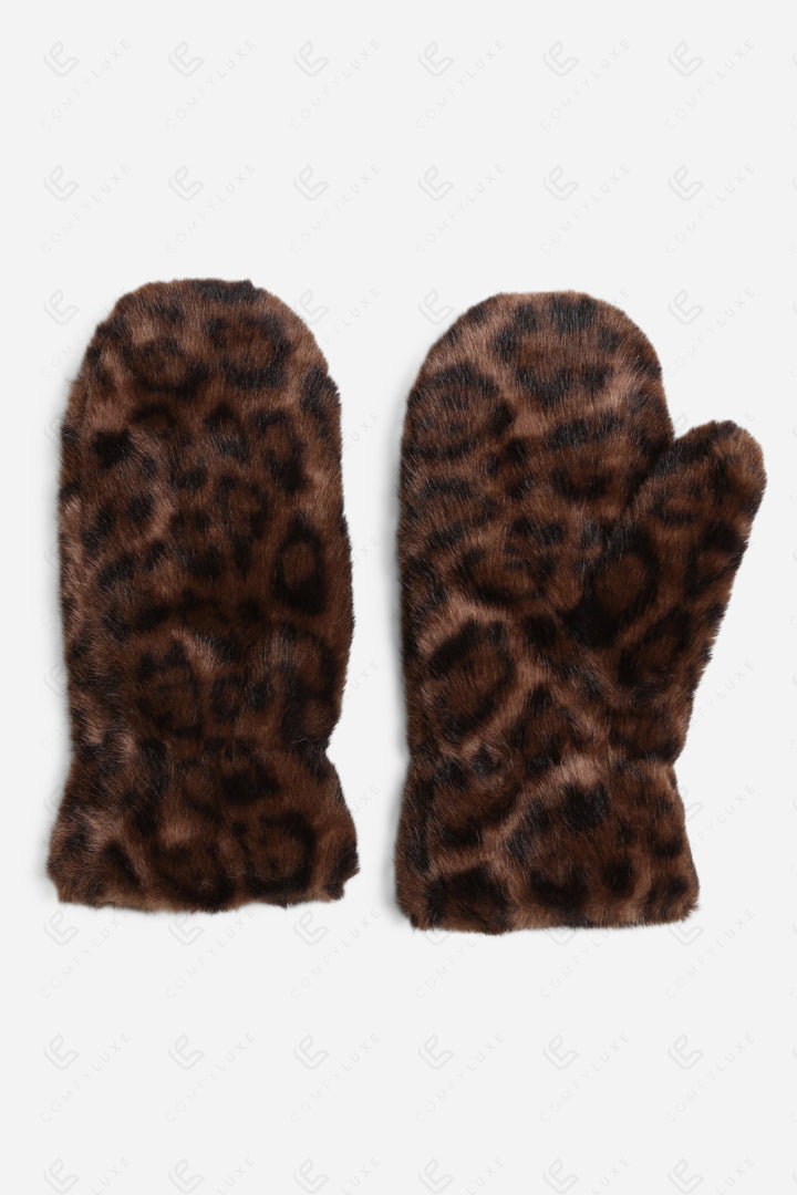LEOPARD PATTERN MITTENS GLOVES