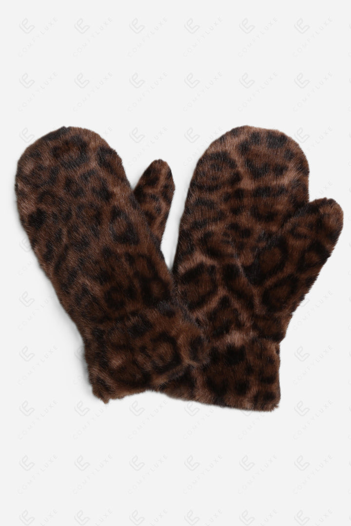 LEOPARD PATTERN MITTENS GLOVES