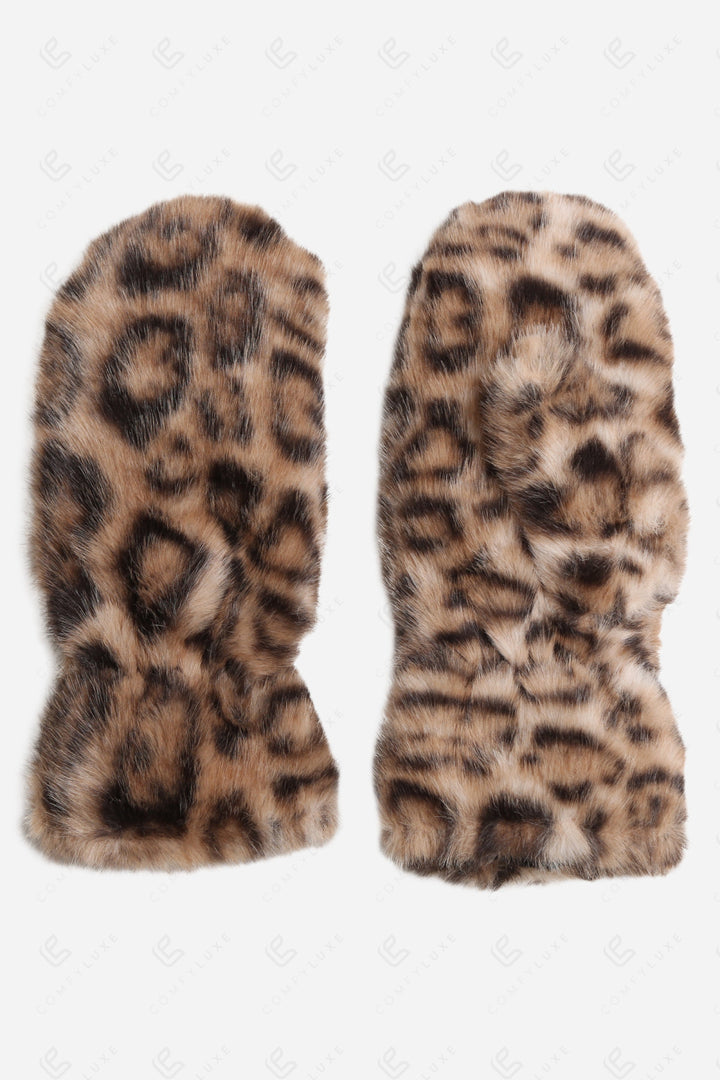 LEOPARD PATTERN MITTENS GLOVES