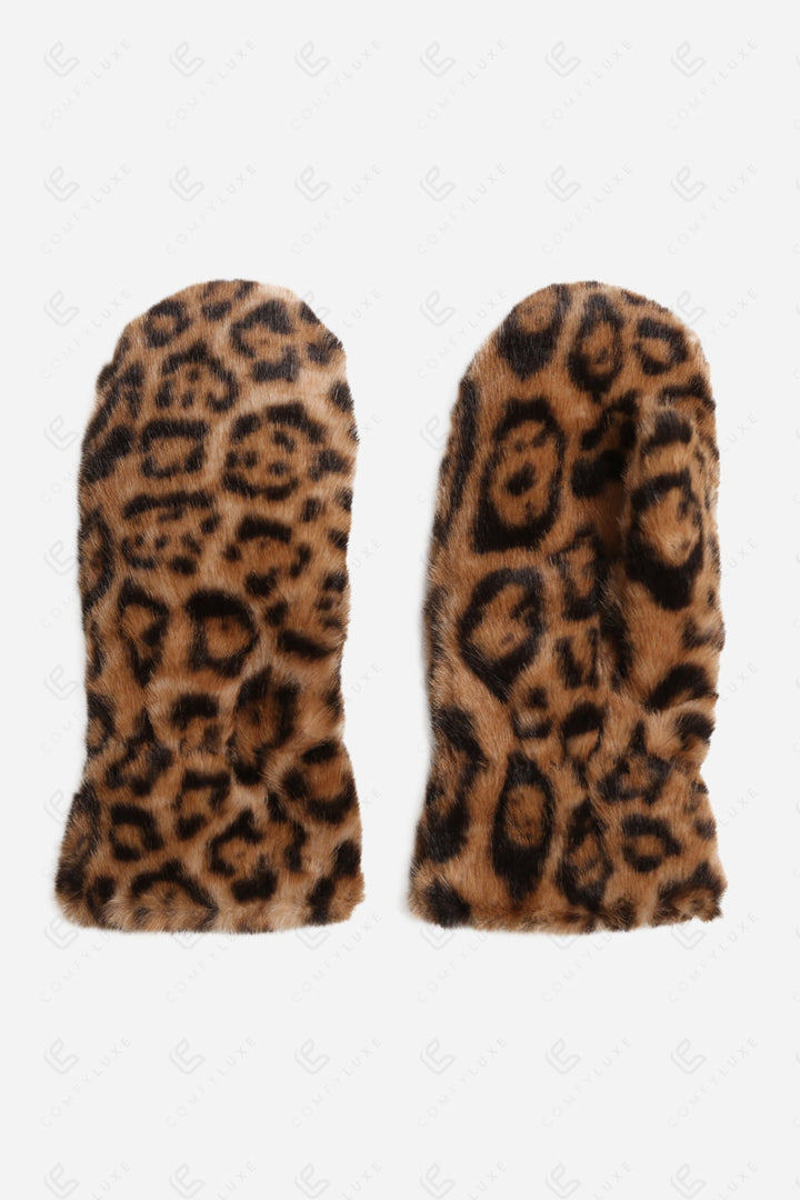 LEOPARD PATTERN MITTENS GLOVES
