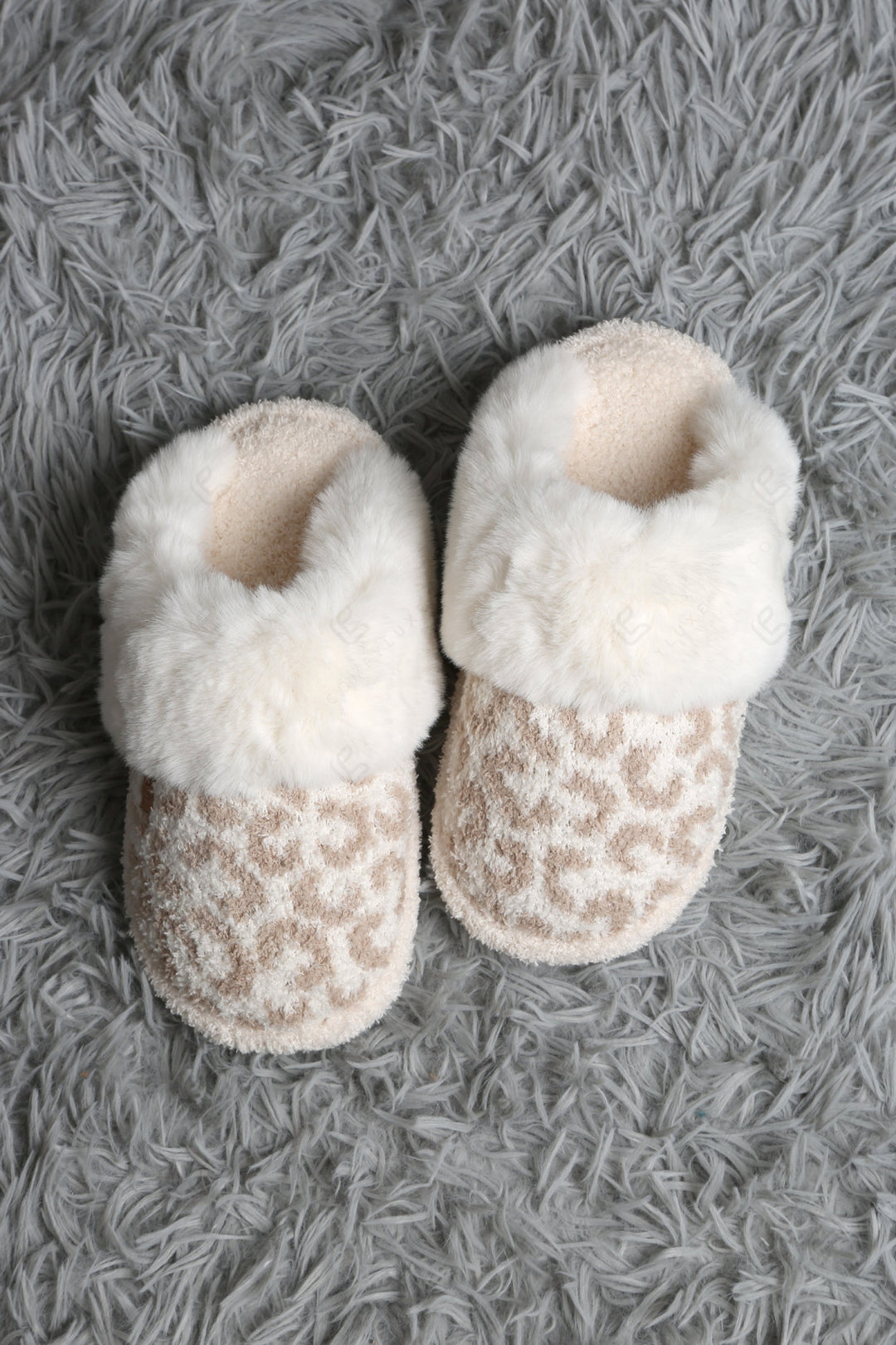 LEOPARD PATTERN MULE SLIPPERS BEIGE / M/L SLIPPERS/SLIDES