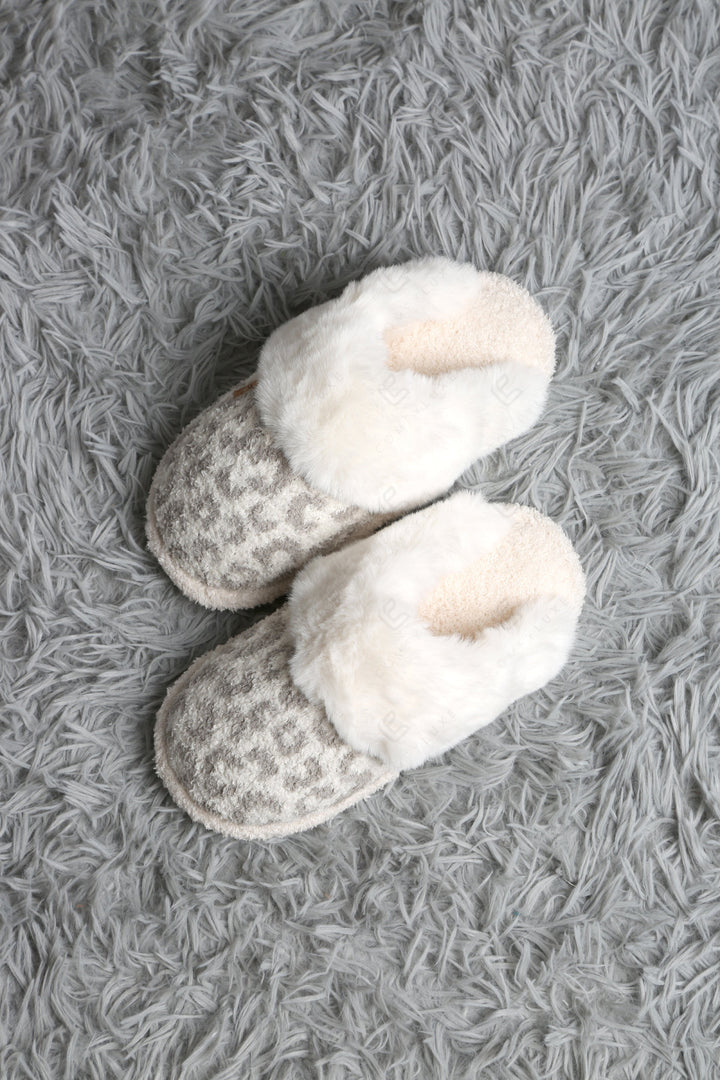 LEOPARD PATTERN MULE SLIPPERS SLIPPERS/SLIDES