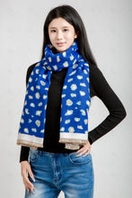 Load image into Gallery viewer, LEOPARD PATTERN SCARF BLUE SCARVES
