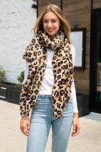 Load image into Gallery viewer, LEOPARD PATTERN SCARF BROWN SCARVES
