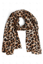 Load image into Gallery viewer, LEOPARD PATTERN SCARF BROWN SCARVES
