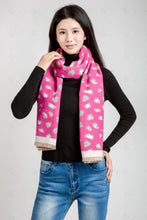 Load image into Gallery viewer, LEOPARD PATTERN SCARF FUCHSIA SCARVES
