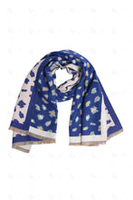 Load image into Gallery viewer, LEOPARD PATTERN SCARF BLUE SCARVES
