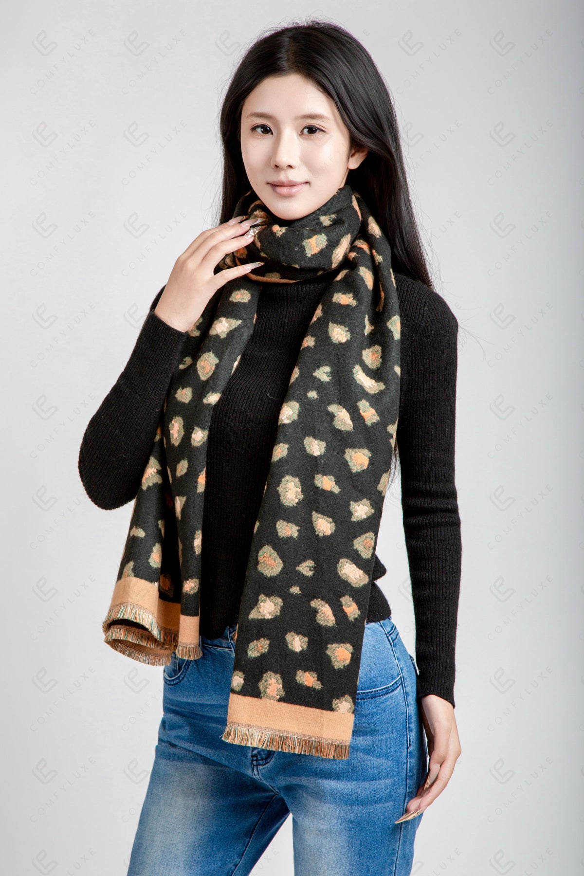 LEOPARD PATTERN SCARF SCARVES