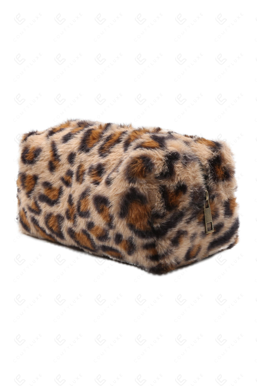 LEOPARD PATTERN TRAVEL POUCH BEIGE BAGS