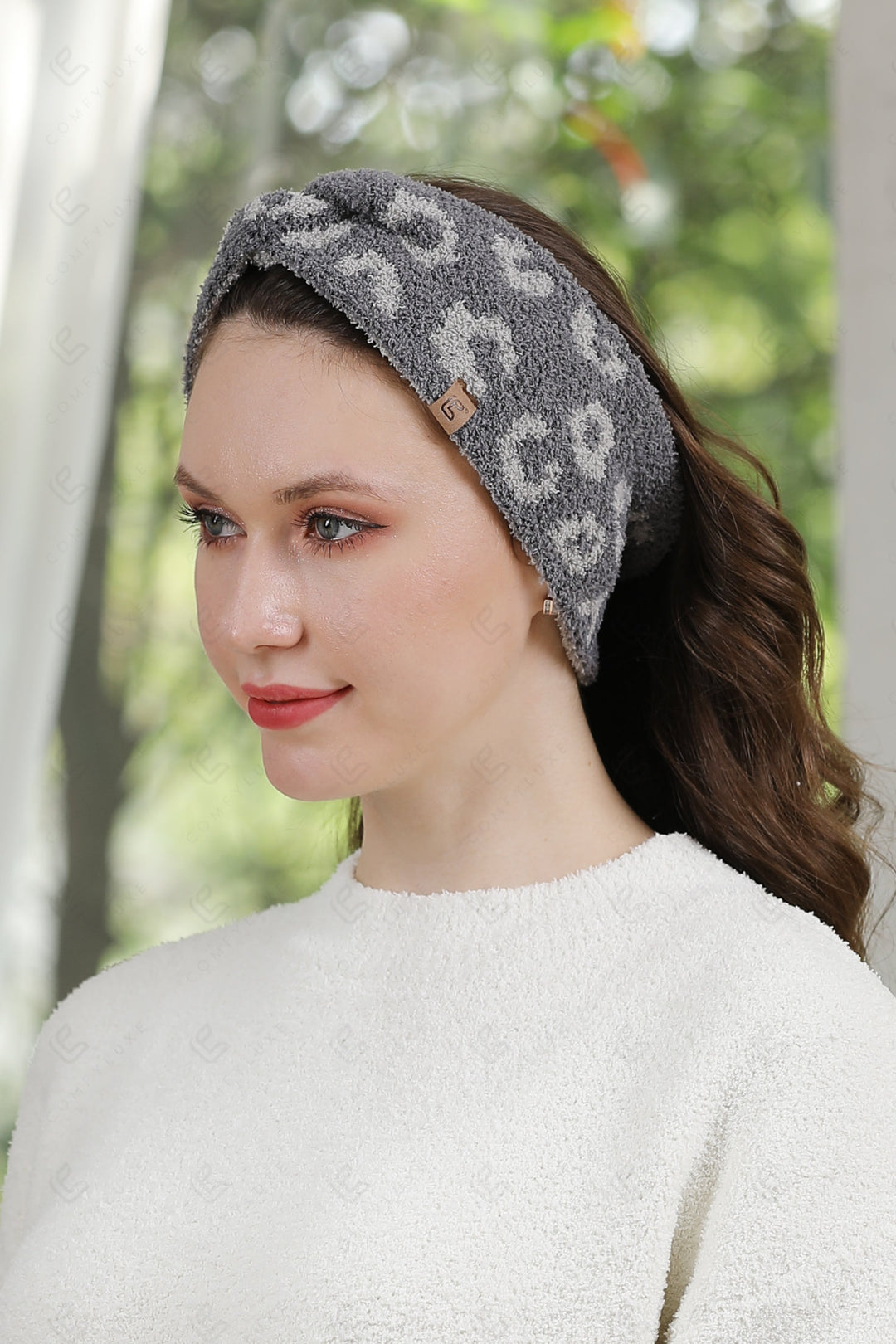 LEOPARD PATTERN TWIST KNOT HEADBAND HEADWEAR