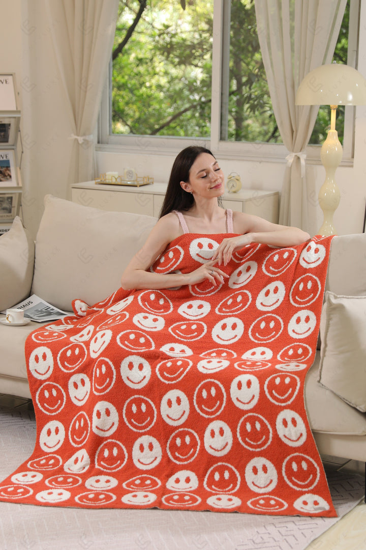 Jcl4303 Orange Throw Blankets