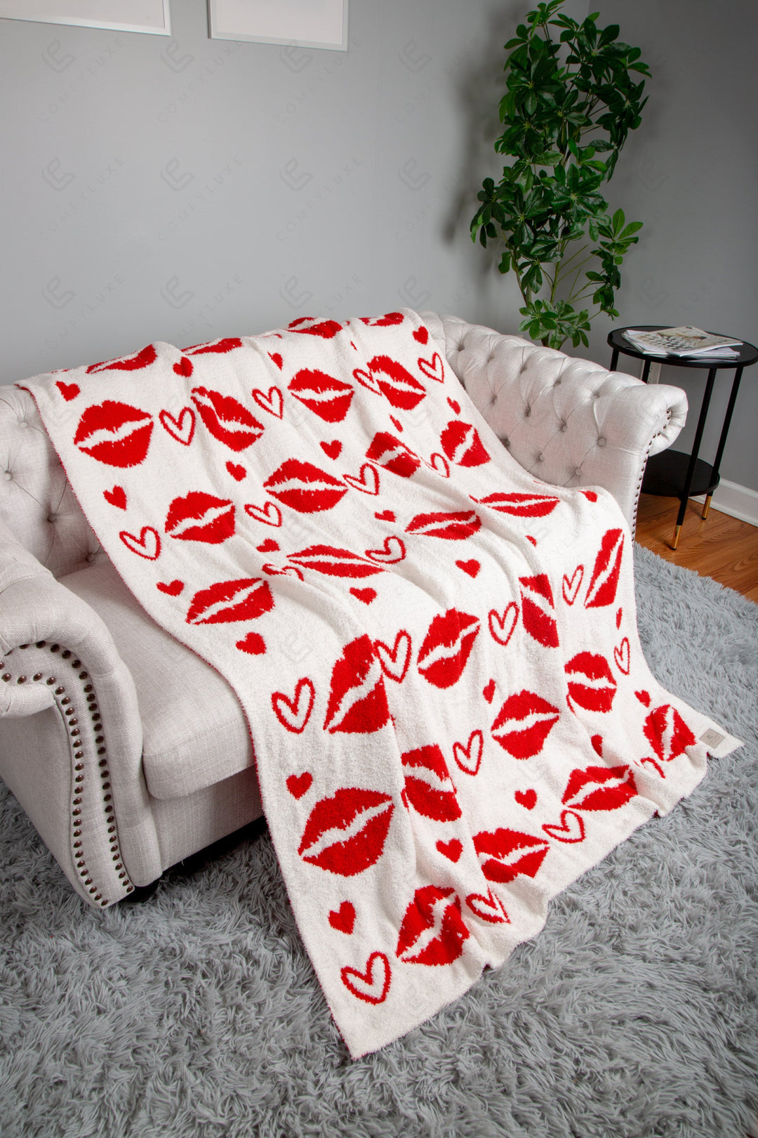 MIXED HEART PATTERN THROW BLANKET THROW BLANKETS