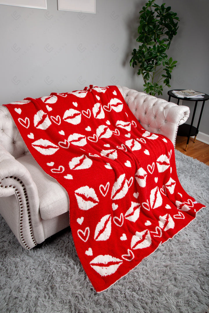 MIXED HEART PATTERN THROW BLANKET THROW BLANKETS