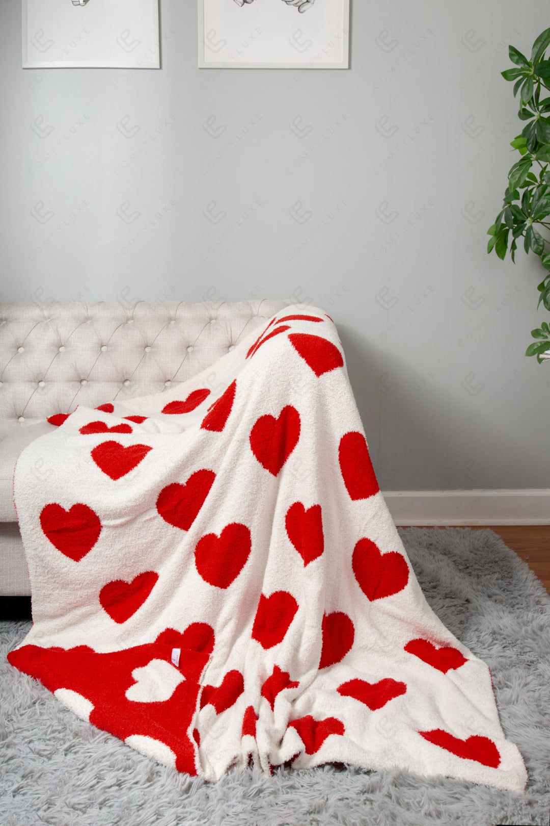 MIXED HEART PATTERN THROW BLANKET THROW BLANKETS