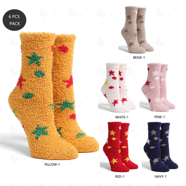 MOON &amp; STAR PATTERN MINI-CREW SOCKS SOCKS