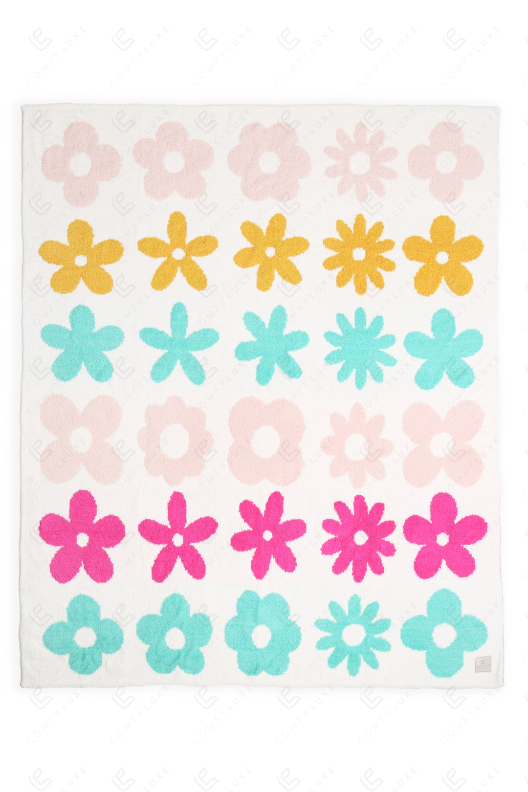 MULTI-COLORED FLORAL PATTERN THROW BLANKET MULTI THROW BLANKETS