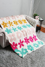 Load image into Gallery viewer, MULTI-COLORED FLORAL PATTERN THROW BLANKET MULTI THROW BLANKETS
