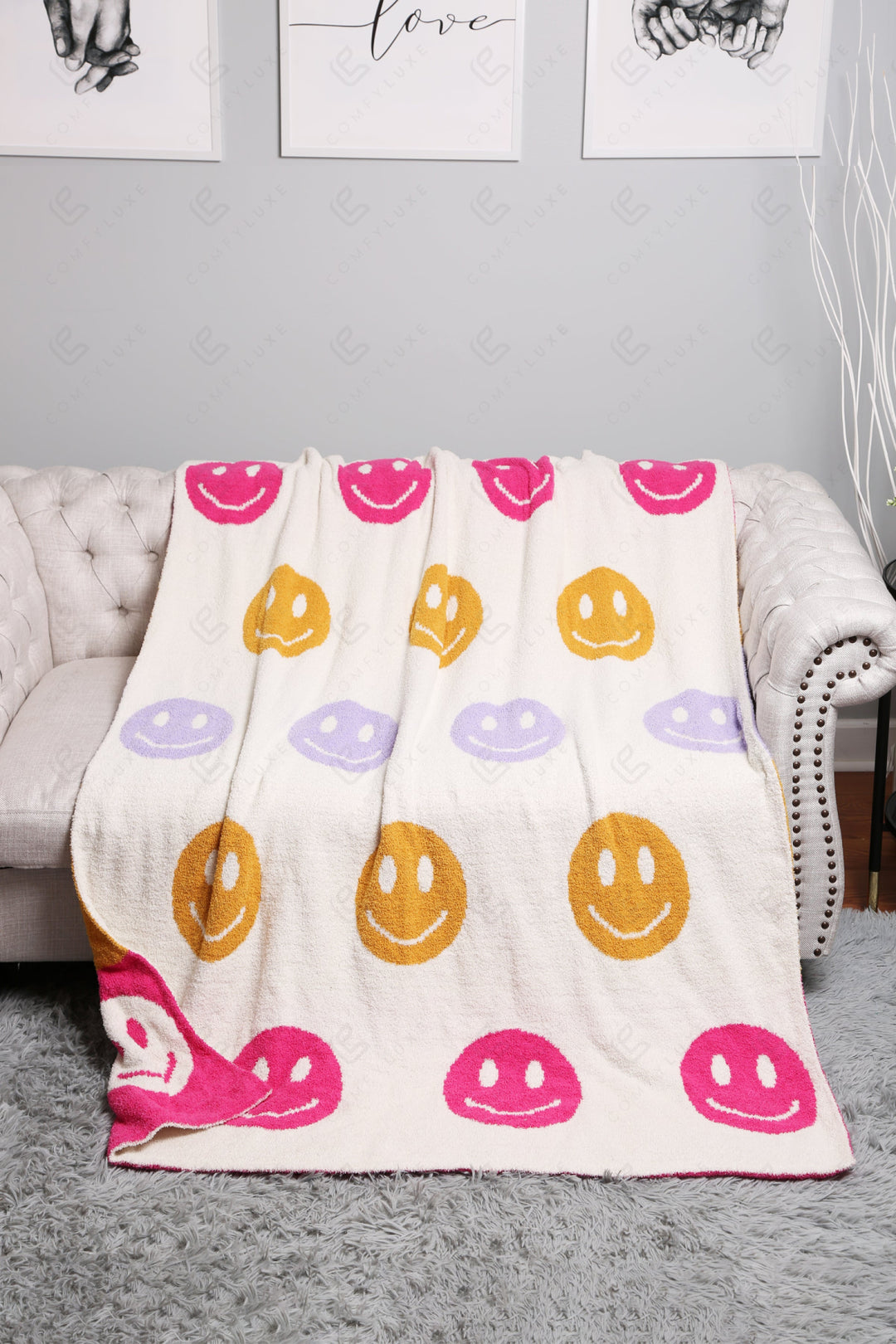 Jcl6011 Fuchsia Throw Blankets