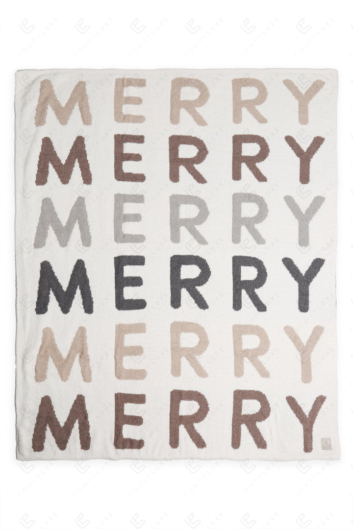 MULTI-COLORED MERRY PATTERN THROW BLANKET MULTI THROW BLANKETS