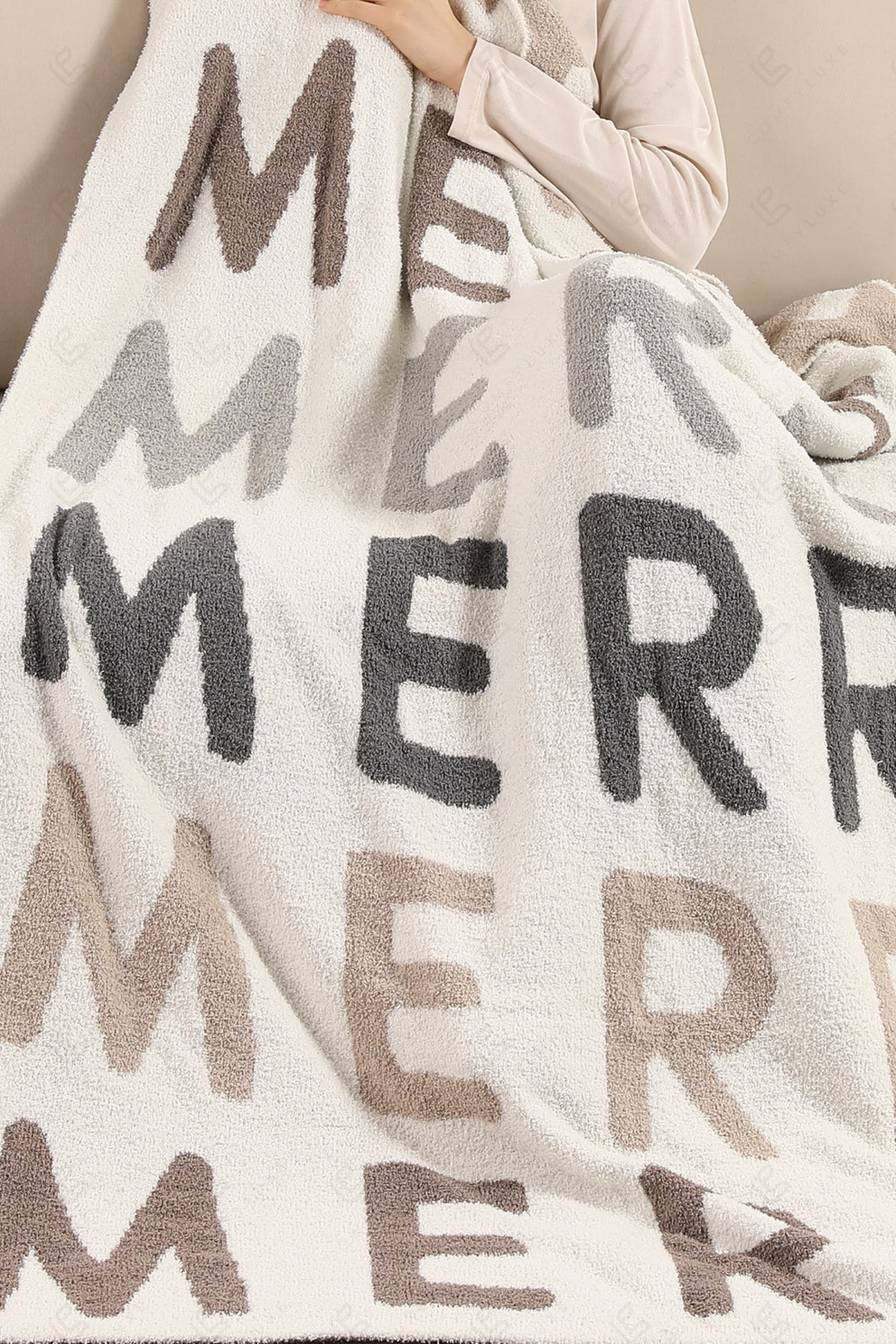 MULTI-COLORED MERRY PATTERN THROW BLANKET MULTI THROW BLANKETS