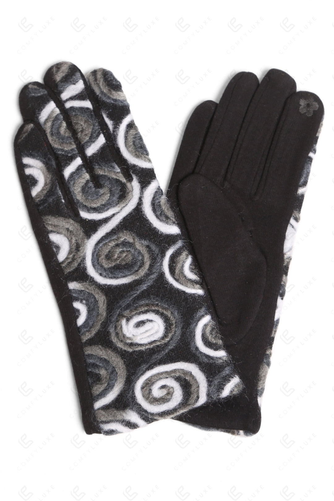 MULTI-COLORED SWIRL PATTERN GLOVES GLOVES