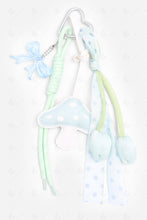 Load image into Gallery viewer, MUSHROOM &amp; TULIP KEYCHAIN/BAG CHARM BLUE KEYCHAINS
