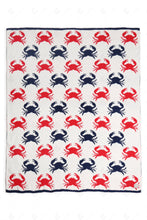 Load image into Gallery viewer, NAUTICAL PATTERN THROW BLANKET CRAB THROW BLANKETS
