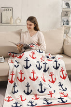 Load image into Gallery viewer, NAUTICAL PATTERN THROW BLANKET THROW BLANKETS
