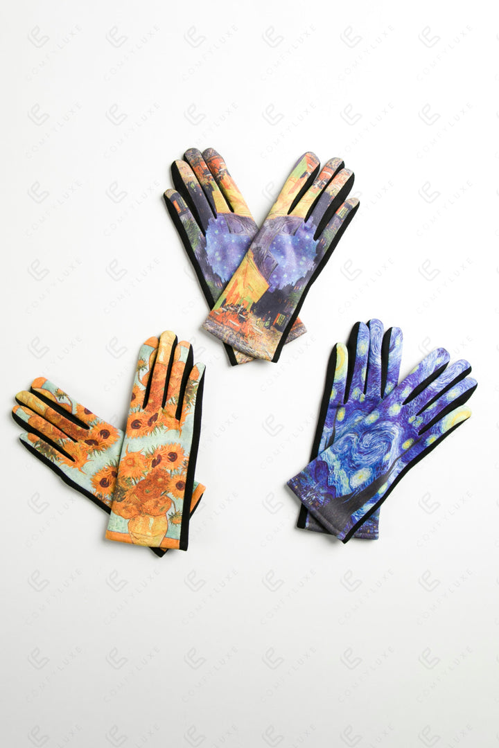 PAINTING-INSPIRED PATTERN GLOVES GLOVES