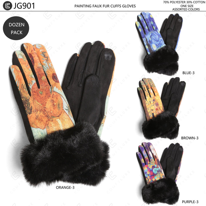 PAINTING-INSPIRED PATTERN GLOVES GLOVES
