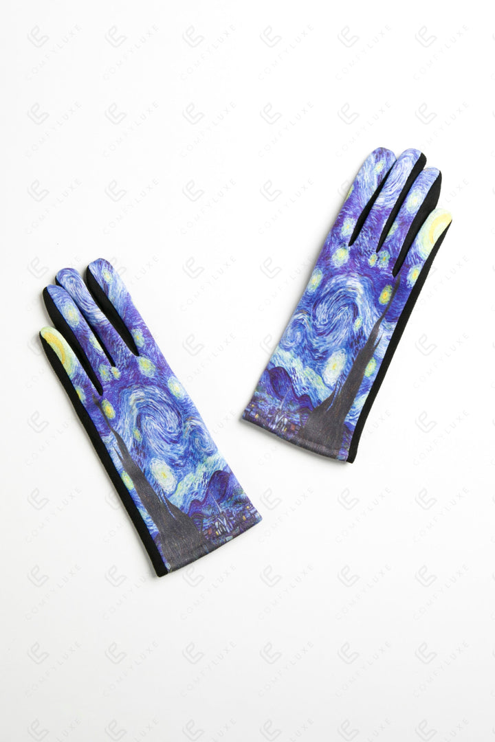 PAINTING-INSPIRED PATTERN GLOVES GLOVES