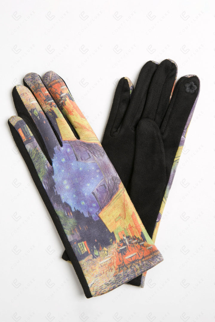 PAINTING-INSPIRED PATTERN GLOVES GLOVES